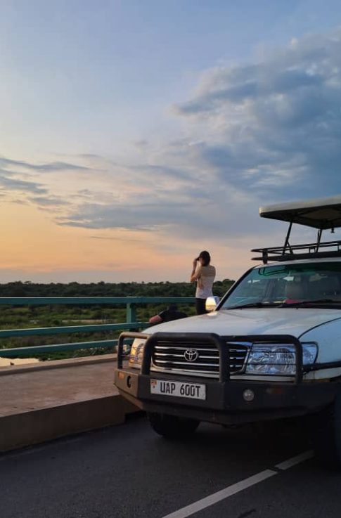4×4 car rental Uganda Car Rental with a popup roof